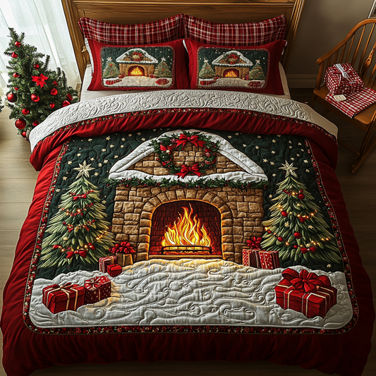 Holiday Glow 3-Piece Quilted Bedding Set