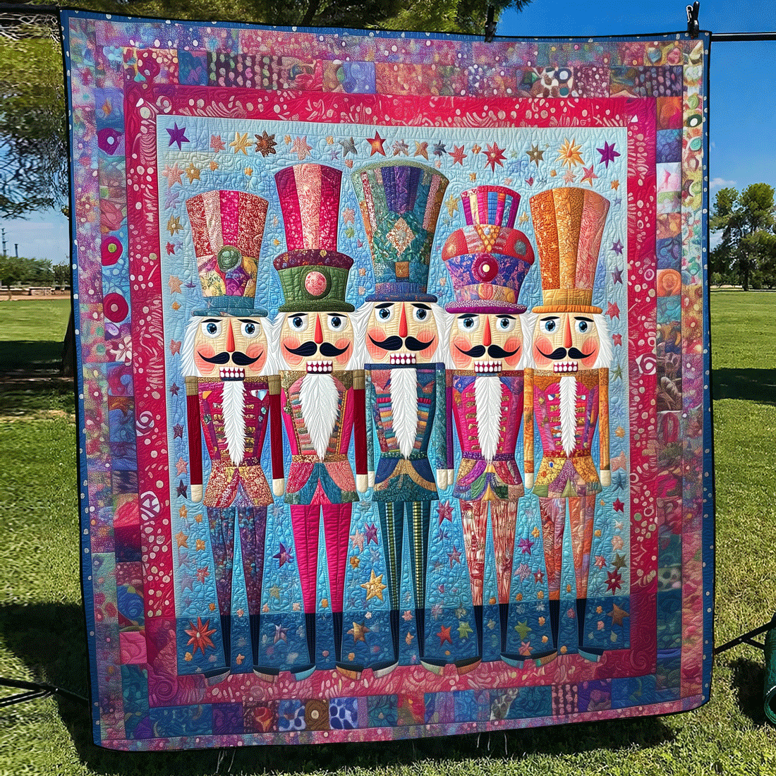 Holiday Nutcracker Quilted Blanket