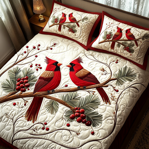 Holly Haven 3-Piece Quilted Bedding Set