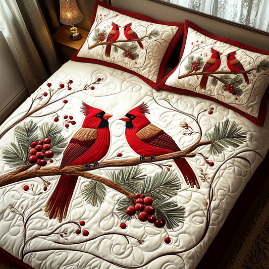 Holly Haven 3-Piece Quilted Bedding Set