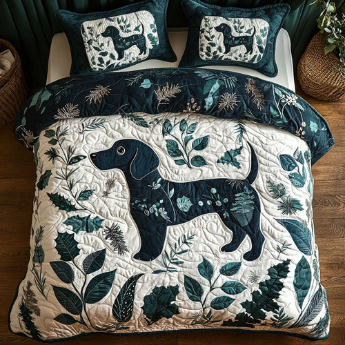 Holly Hound 3-Piece Quilted Bedding Set