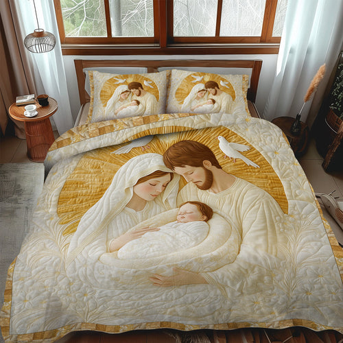 Holy Family 3-Piece Quilted Bedding Set
