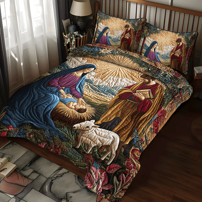 Holy Infant 3-Piece Quilted Bedding Set