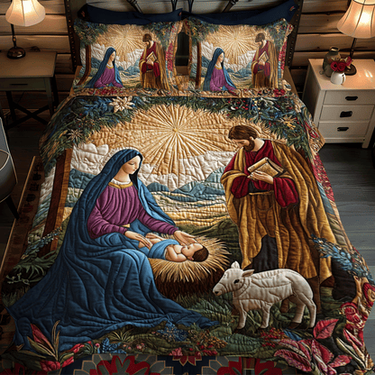 Holy Infant 3-Piece Quilted Bedding Set