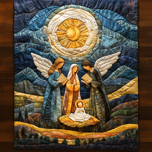 Holy Light Blessing Quilted Blanket