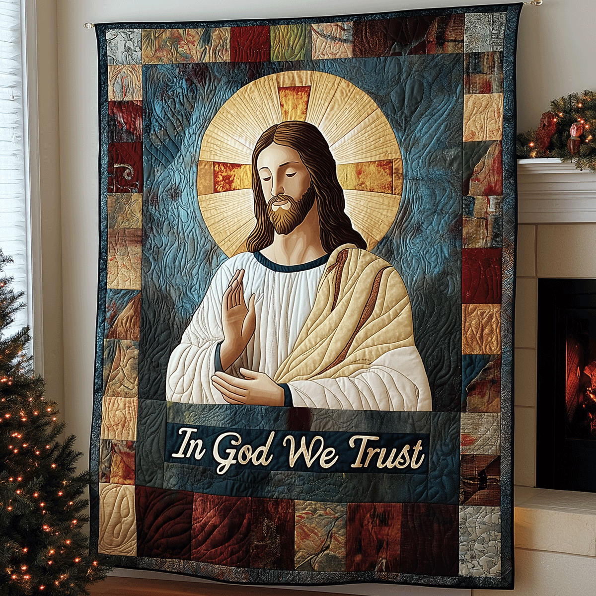 Holy Light Quilted Blanket