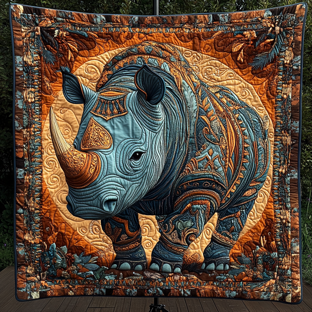 Horned Guardian Quilted Blanket