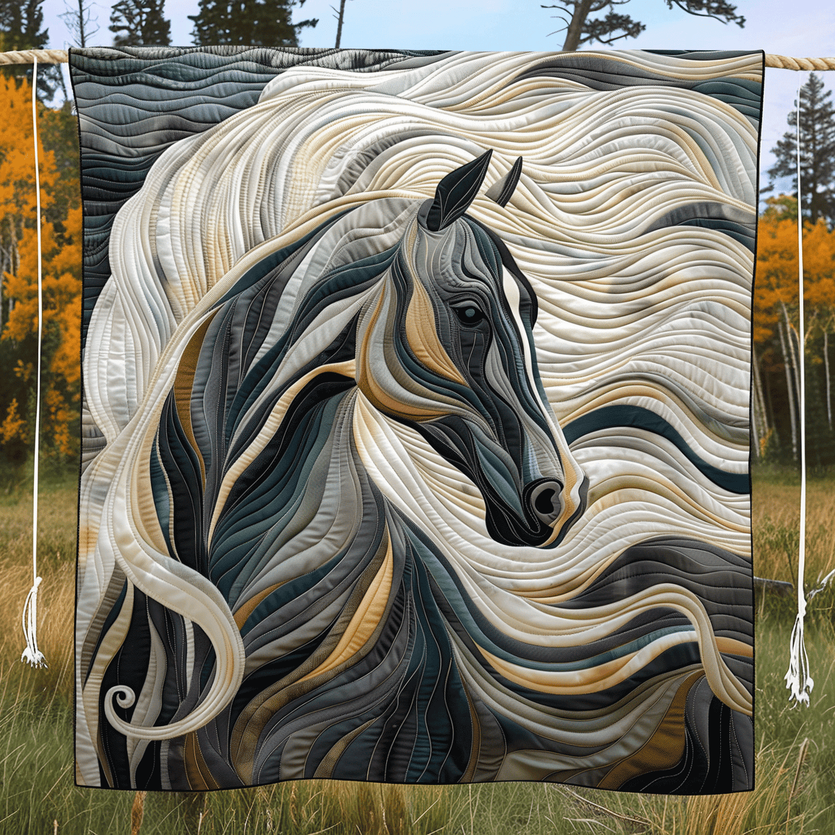 Horse Grace Quilted Blanket