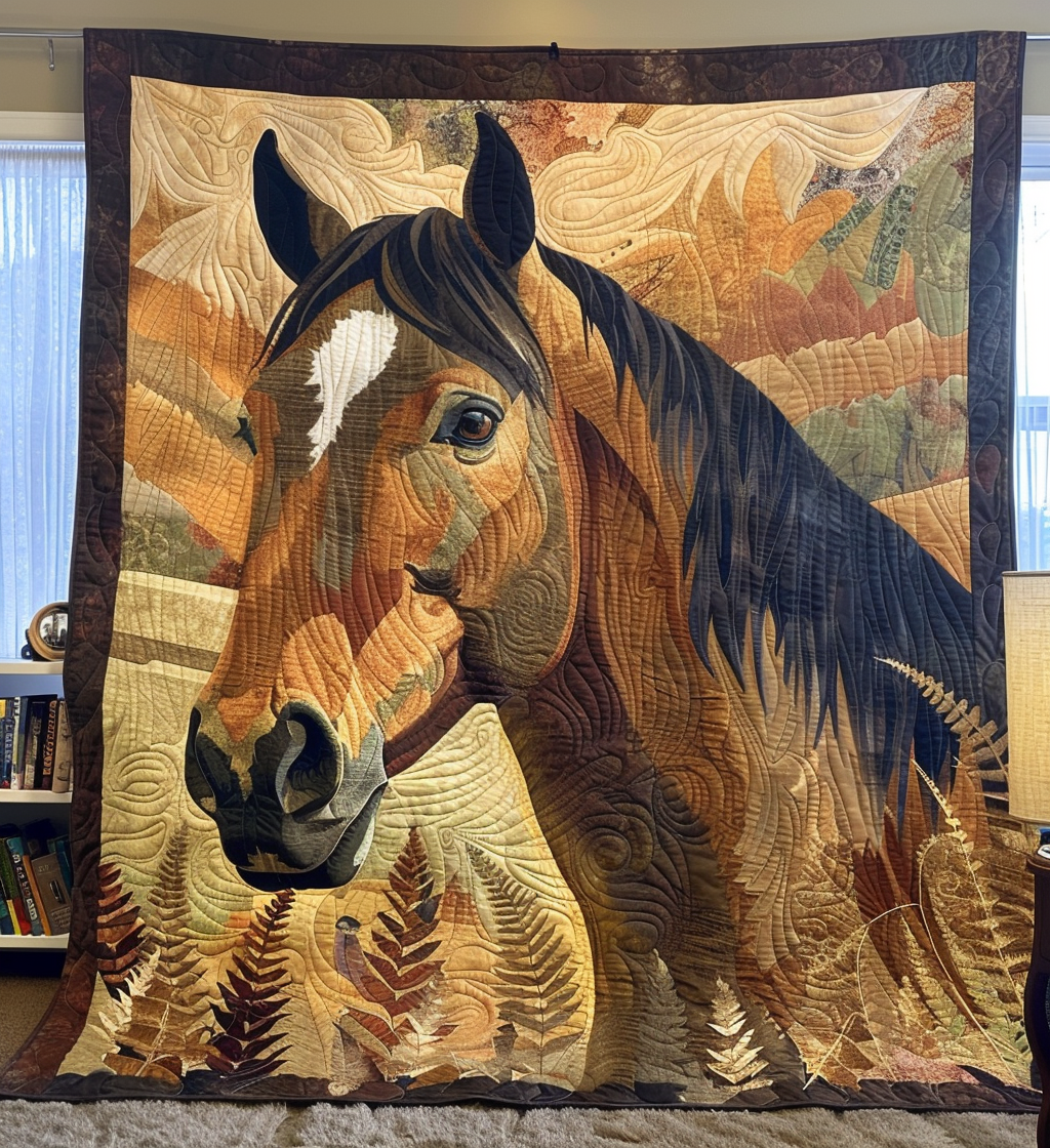 Horse Serenity Quilted Blanket