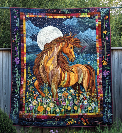 Horse Heartland Quilted Blanket
