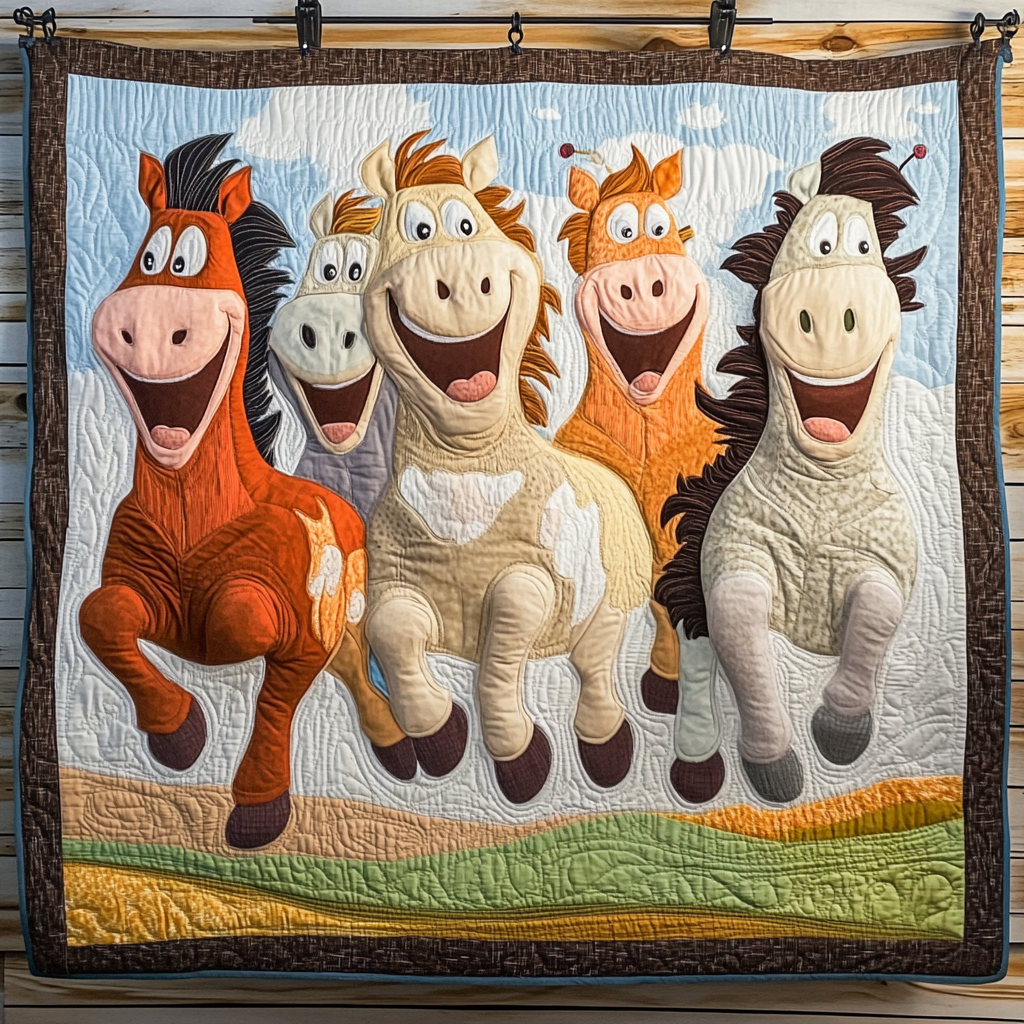 Horse Journey Quilted Blanket