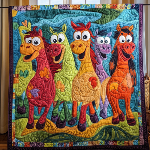 Horse Spirit Quilted Blanket