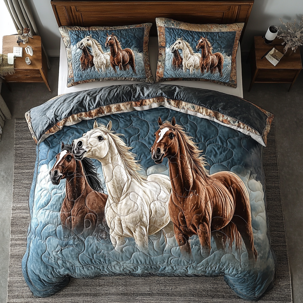 Horse Whisperer Dreams 3-Piece Quilted Bedding Set
