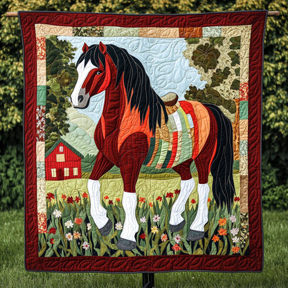 Horseshoe Charm Quilted Blanket