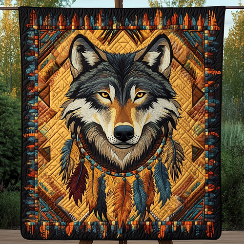 Howl of the Ancients Quilted Blanket