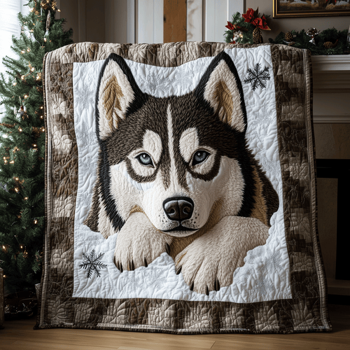 Husky Frost Quilted Blanket