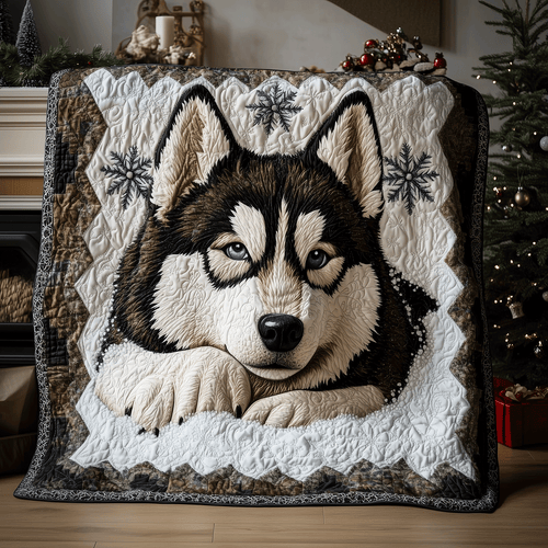 Husky Frost Snuggle Quilted Blanket