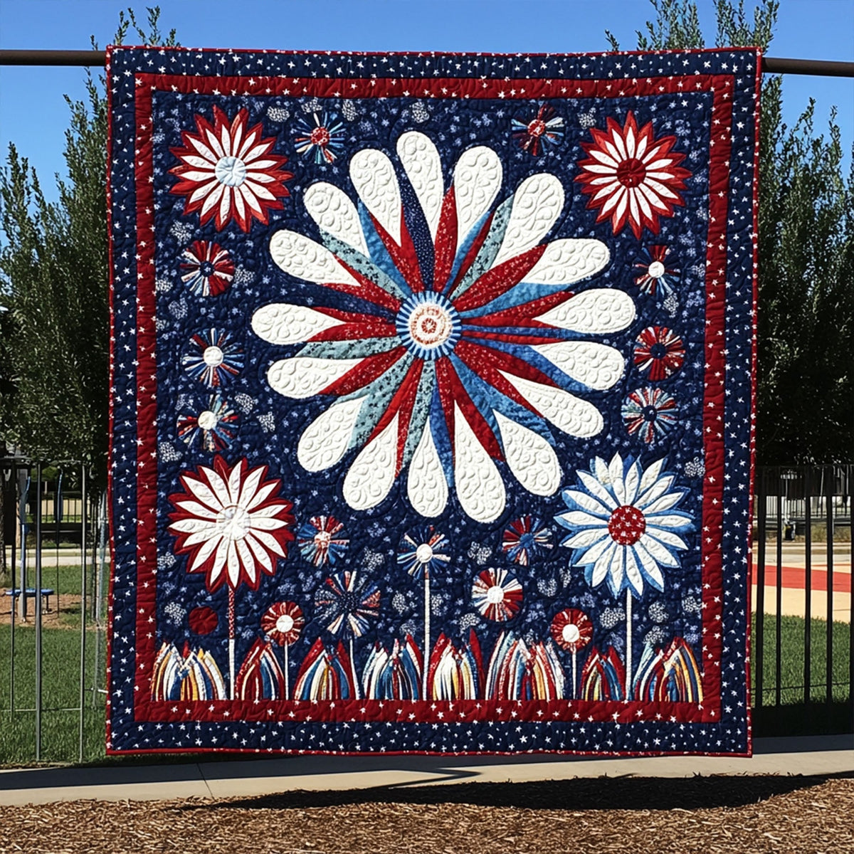 Independence Blaze Quilted Blanket