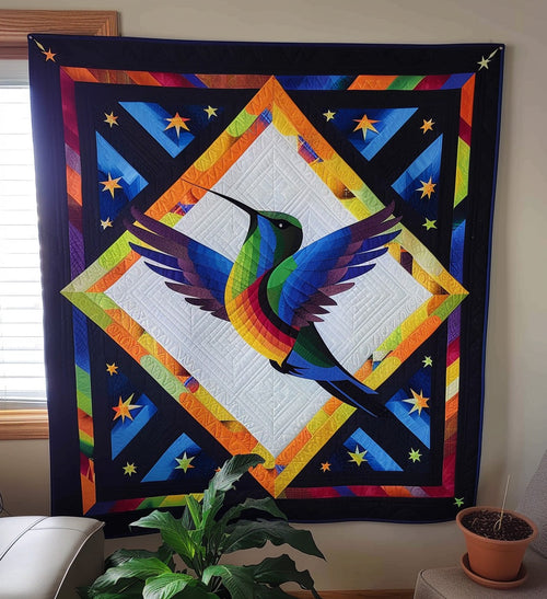 Indigenous Flight Quilted Blanket