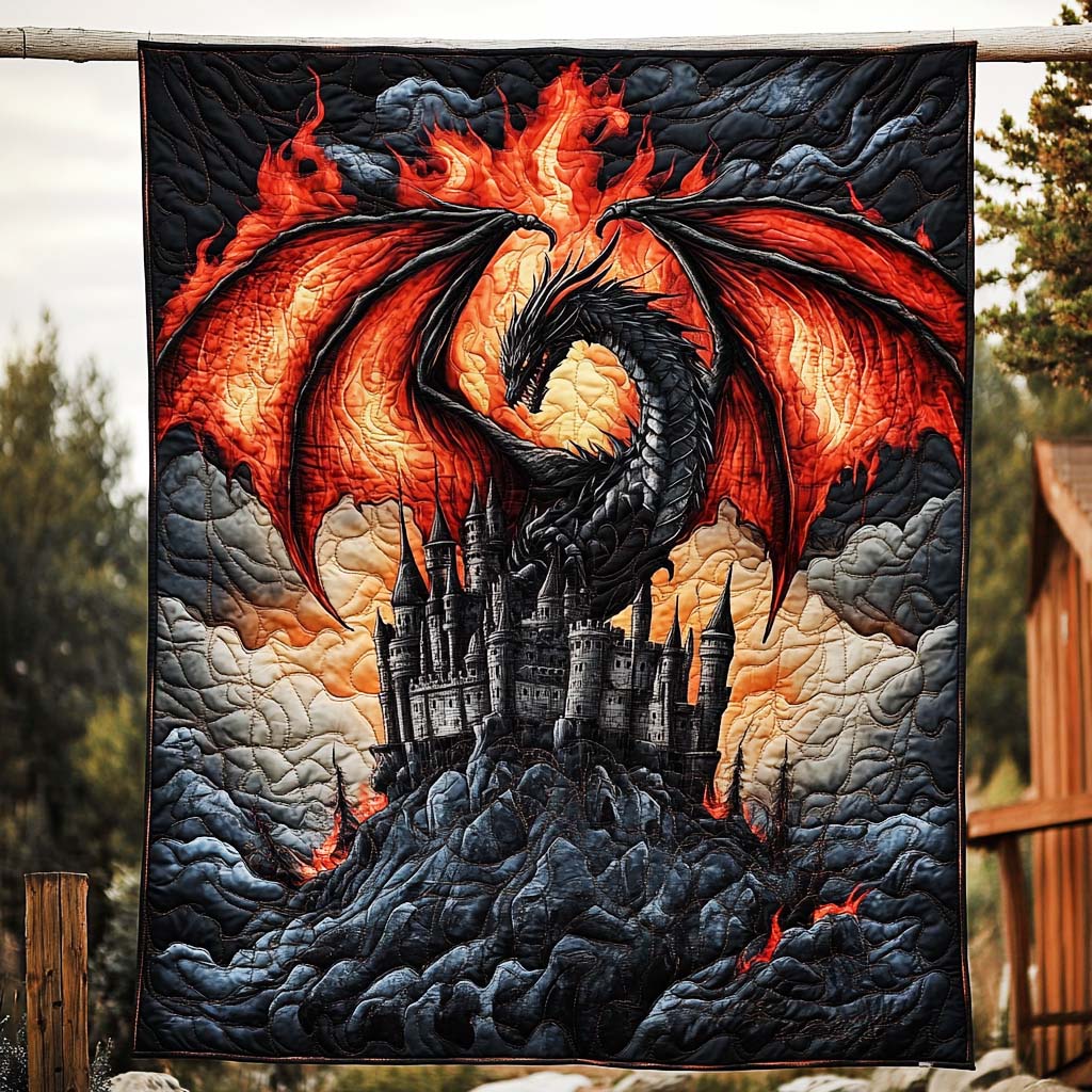 Inferno Guardian Quilted Blanket