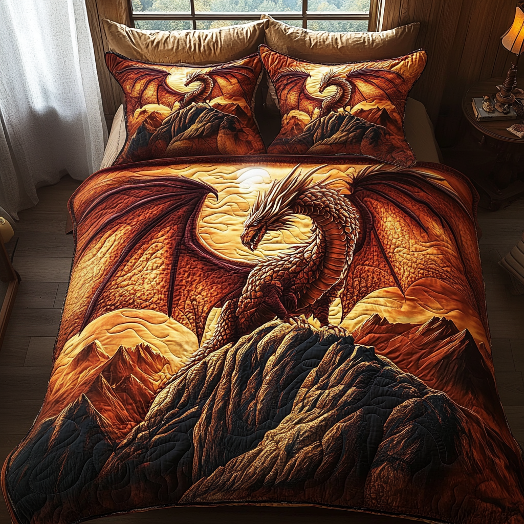 Inferno Roost 3-Piece Quilted Bedding Set