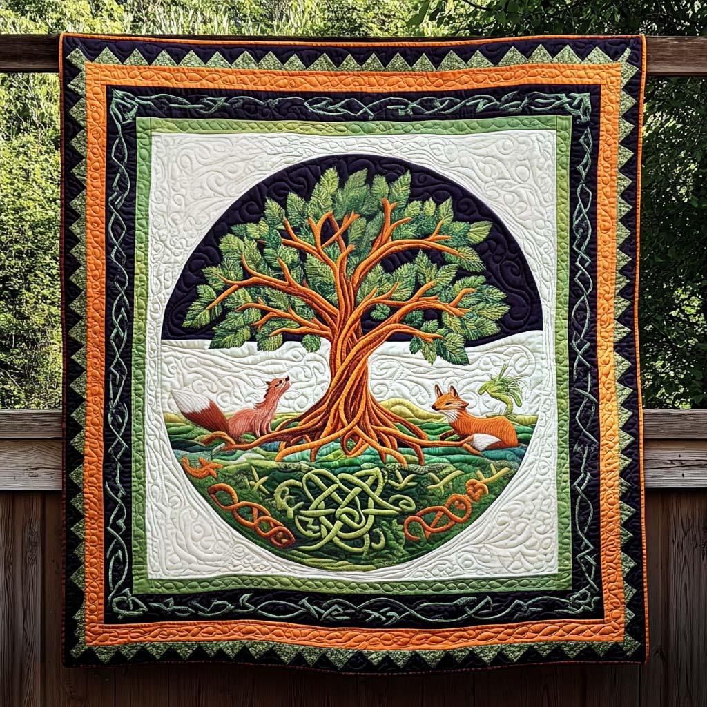 Infinite Roots Quilted Blanket
