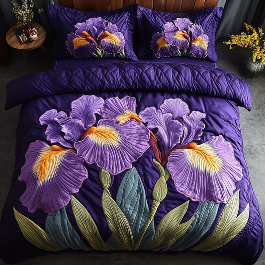 Iris Dream 3-Piece Quilted Bedding Set