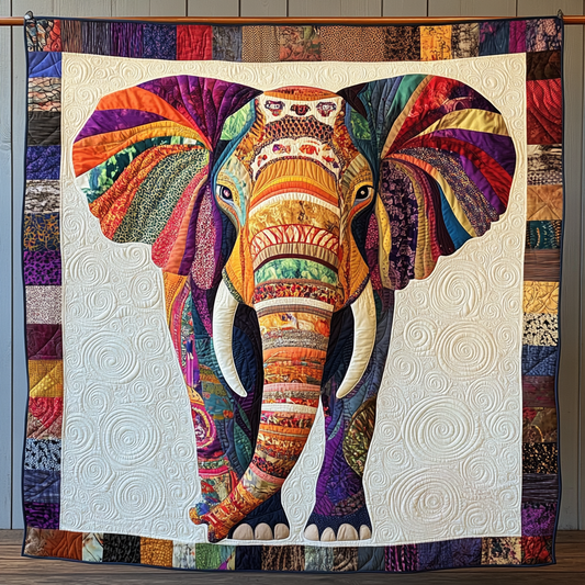 Ivory Majesty Quilted Blanket