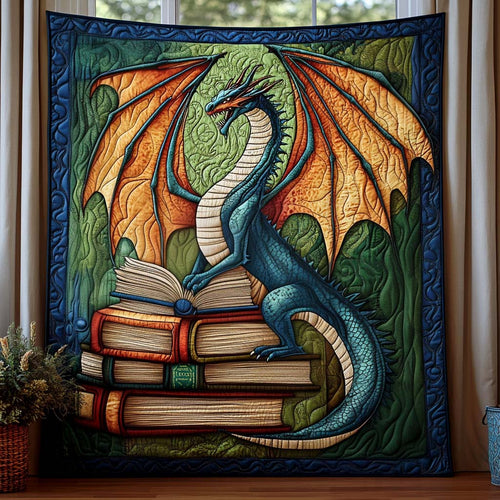 Jade Serpent Quilted Blanket