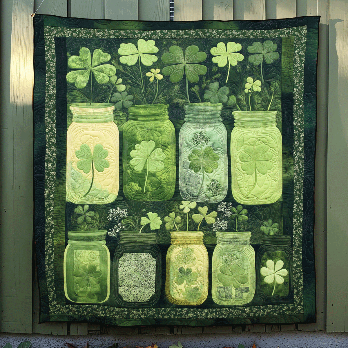 Jar of Luck Quilted Blanket