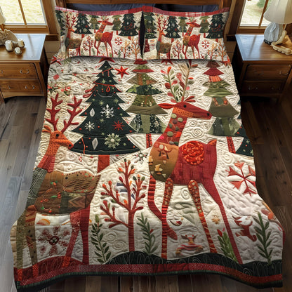 Jingle Bell Joy 3-Piece Quilted Bedding Set