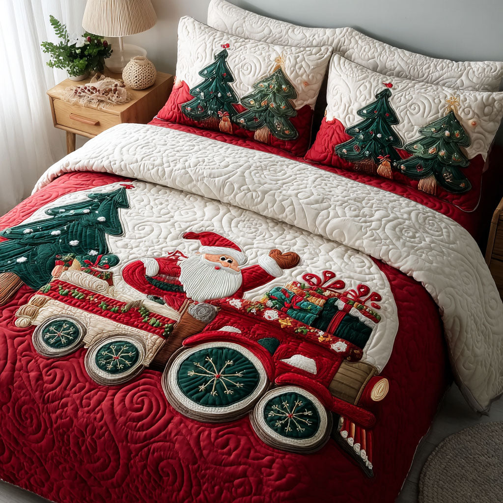 Christmas Polar Express 3-Piece Quilted Bedding Set