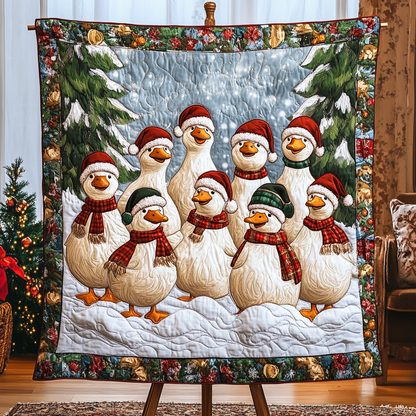 Jolly Flock Quilted Blanket