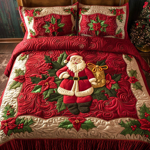 Jolly Gift 3-Piece Quilted Bedding Set