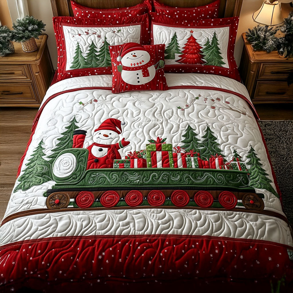 Christmas Polar Express 3-Piece Quilted Bedding Set