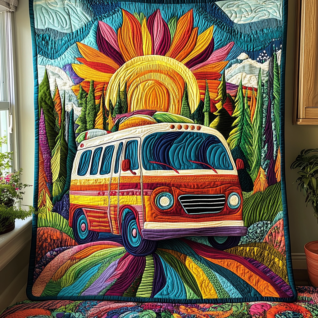 Journey Through the Seasons Quilted Blanket