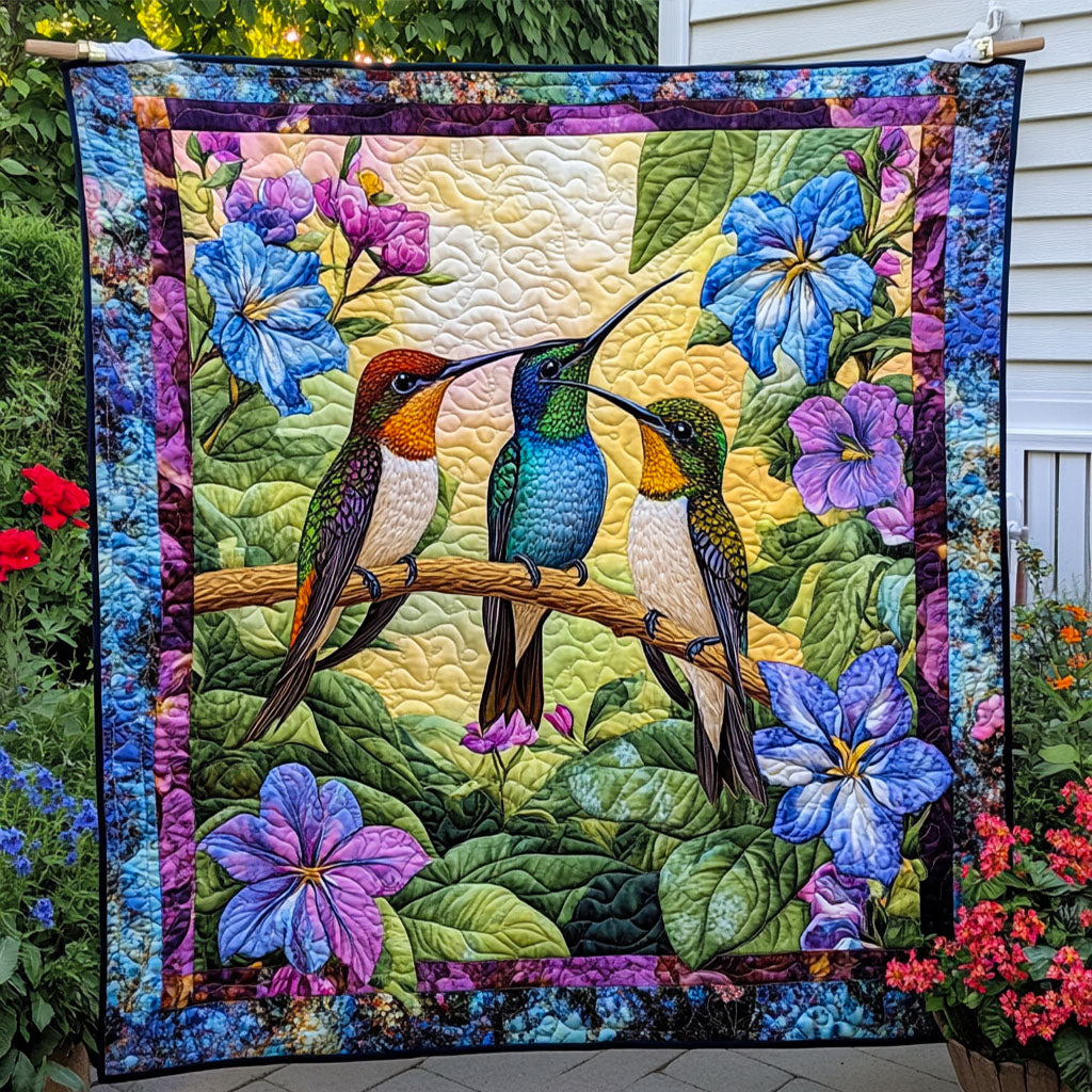 Joyful Nectar Quilted Blanket