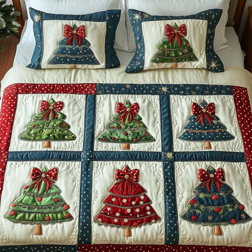 Joyful Pines 3-Piece Quilted Bedding Set