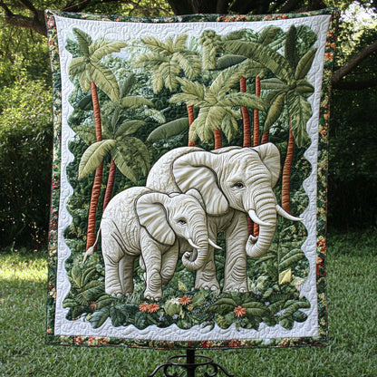 Jungle Harmony Quilted Blanket