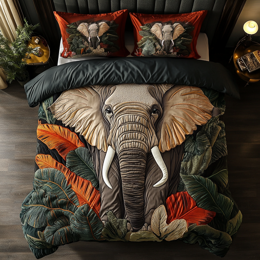 Jungle Majesty 3-Piece Quilted Bedding Set