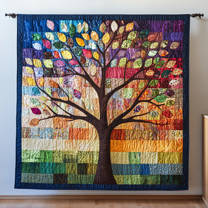 Kaleidoscope Tree Quilted Blanket