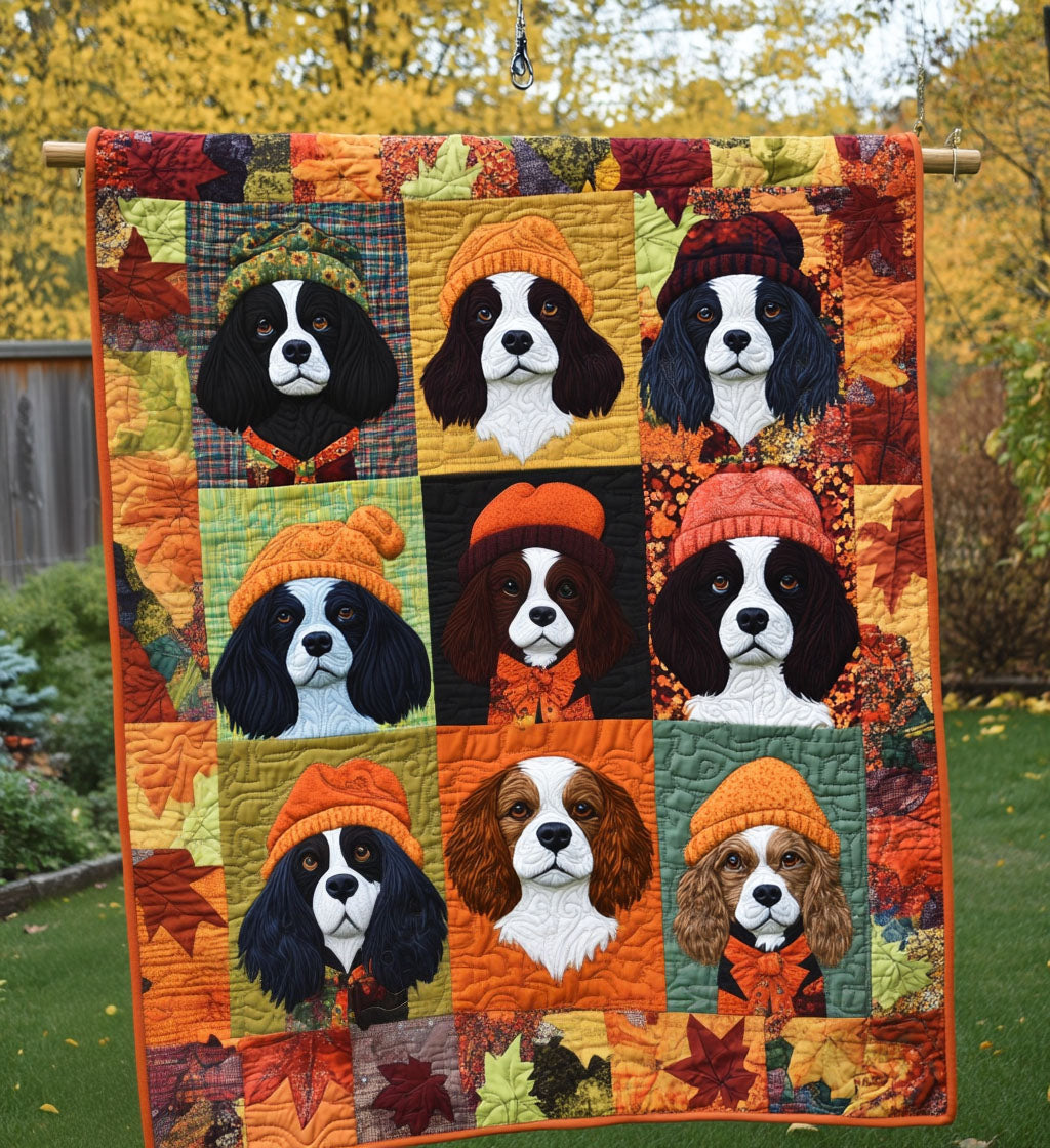King Charles Snuggles Quilted Blanket