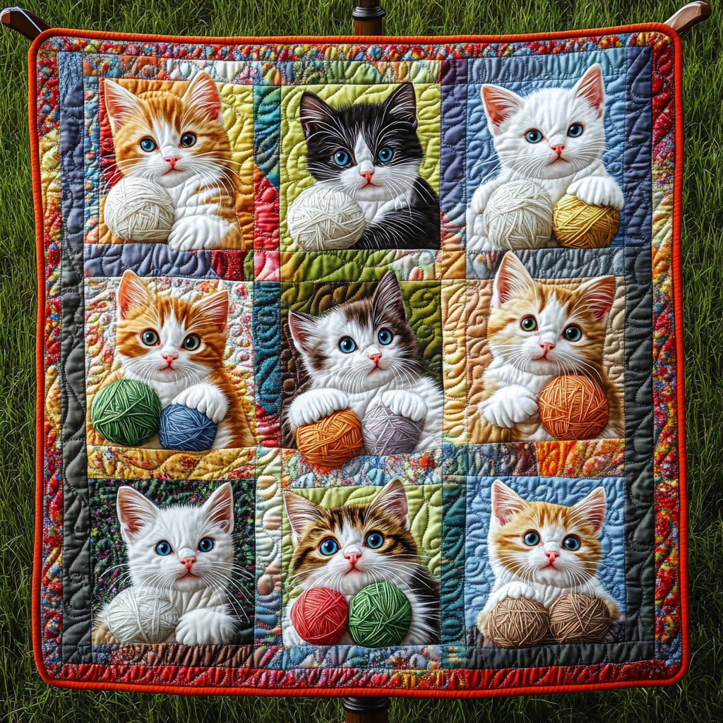 Kitten Cuddles Quilted Blanket
