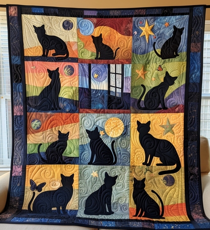Kitty Dreams Quilted Blanket