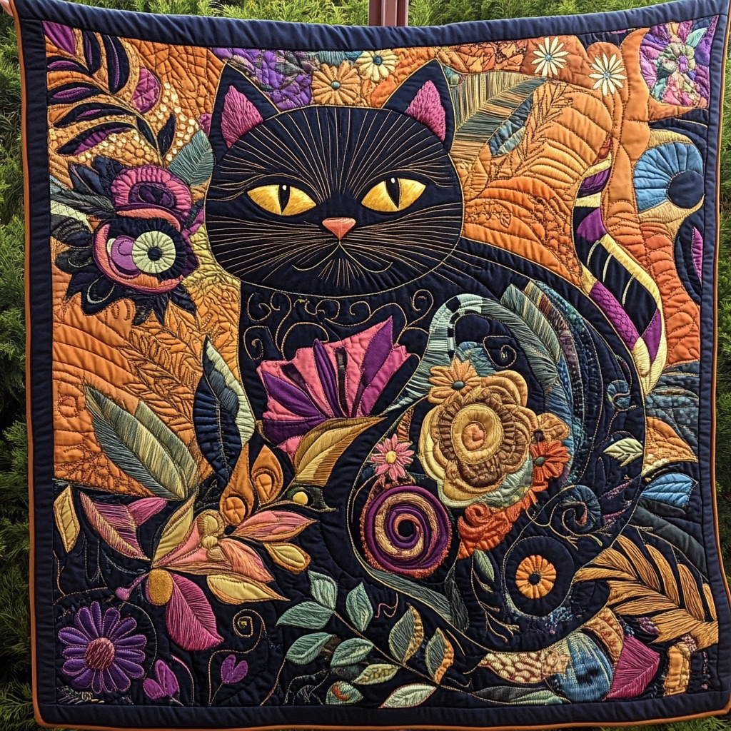 Kitty Cuddles Quilted Blanket