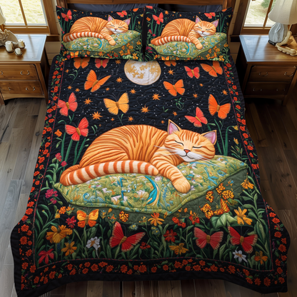 Kitty Dreams 3-Piece Quilted Bedding Set