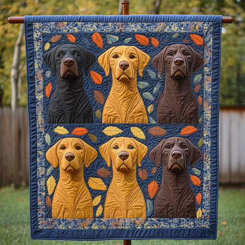 Lab Family Quilted Blanket
