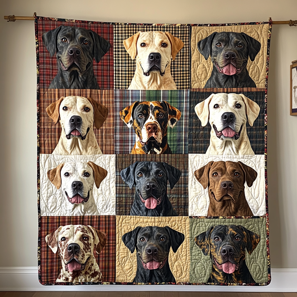 Labrador Design Quilted Blanket