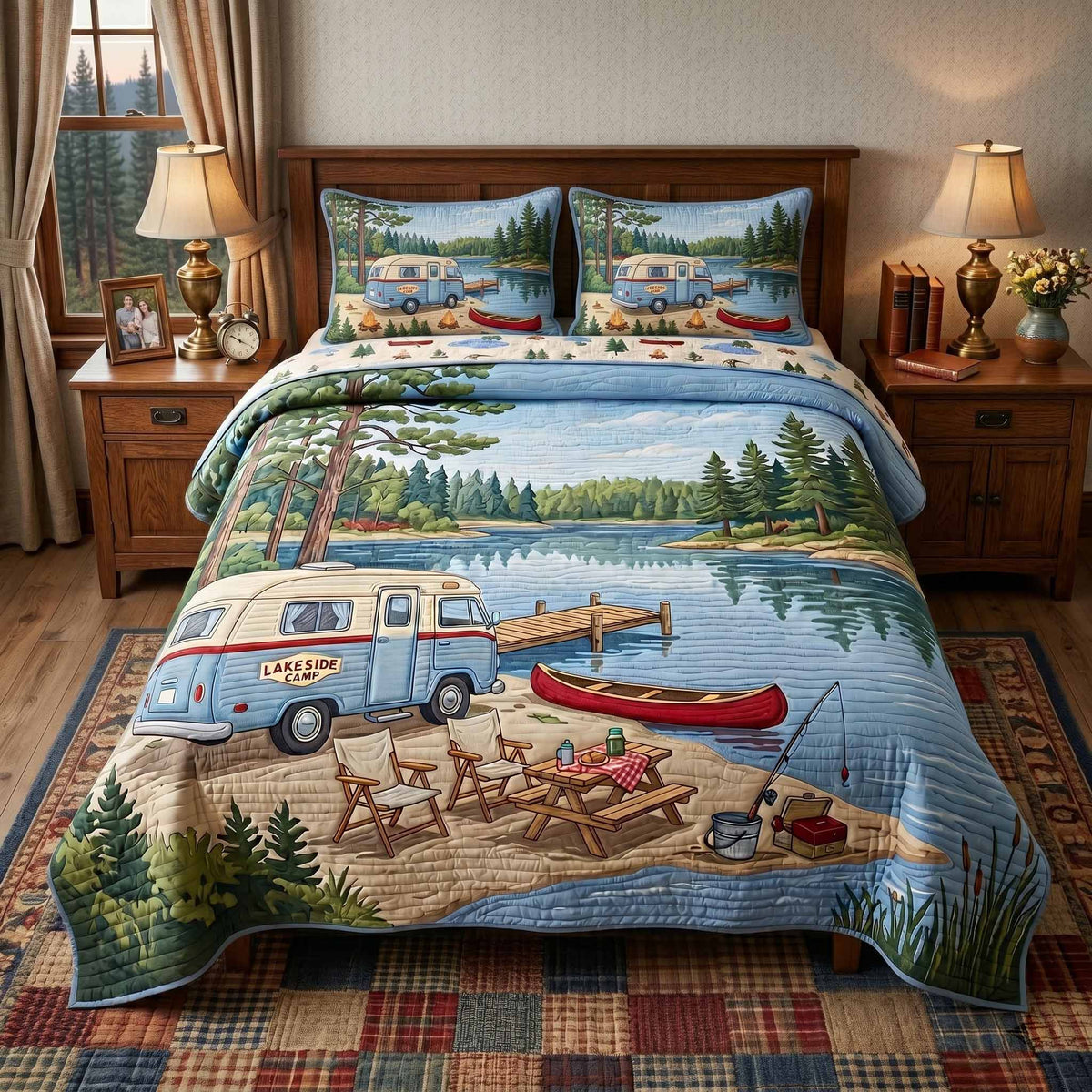 Camping 3-Piece Quilted Bedding Set