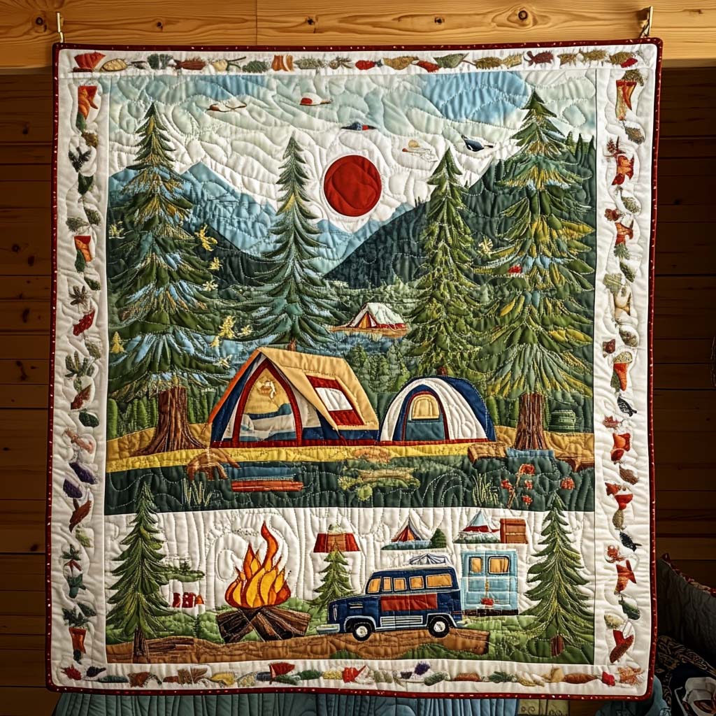 Lakeside Camp Quilted Blanket